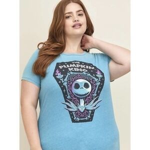 Torrid Nightmare Before Christmas Disney Tiki Jack Skellington‎ Punk T Shirt 0X